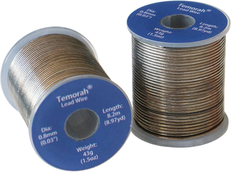 Temorah Lead Wire for Fly Tying Materials, 0.04"(1.0mm) - Image 1